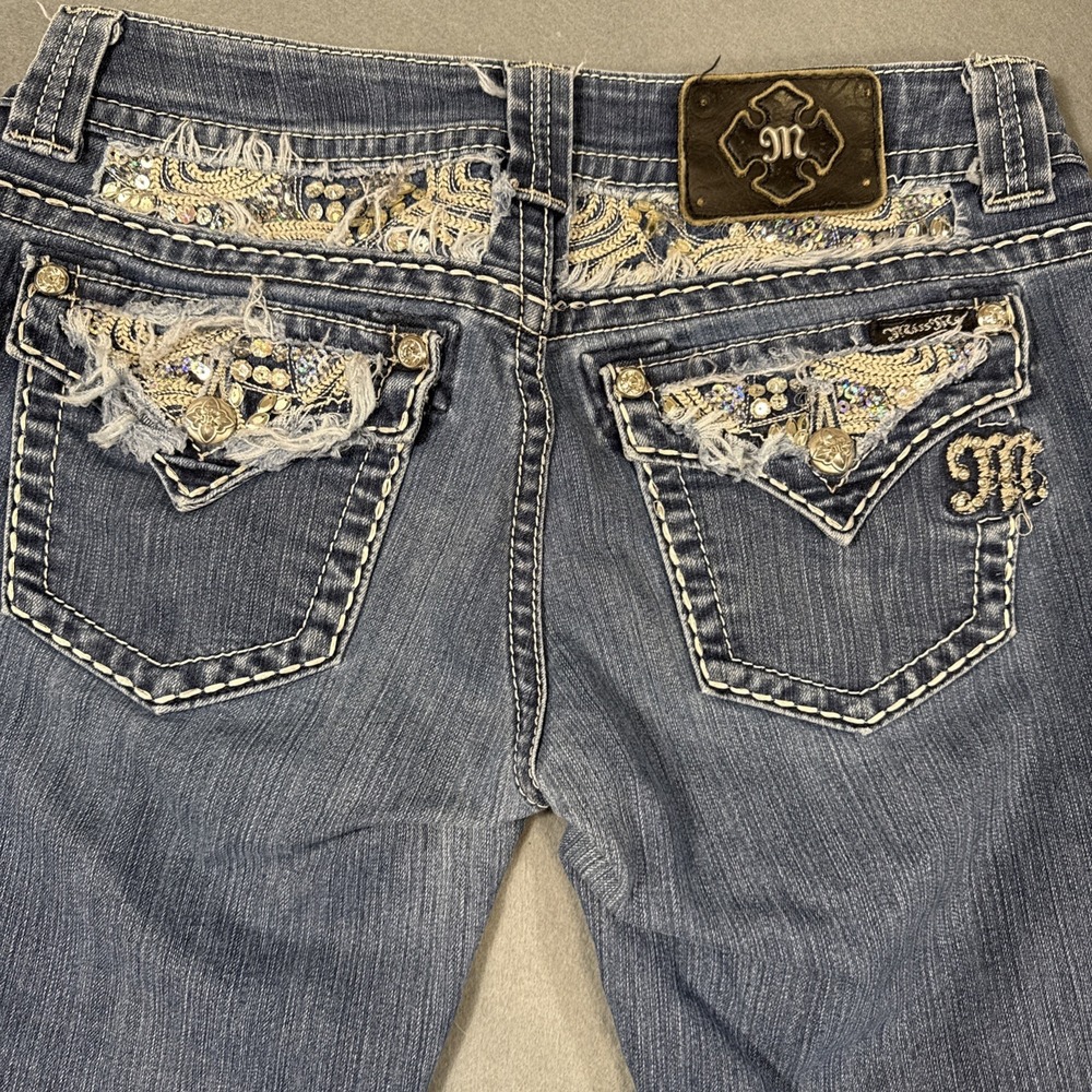 JEANS Miss Me CROPPED SKINNY WOMEN 30 EMBELISHED BLING